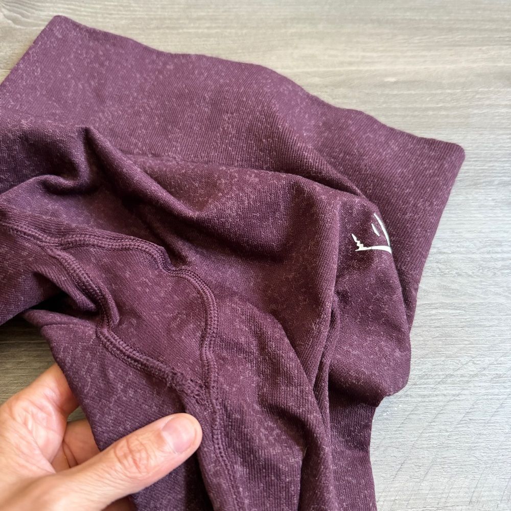 GymShark Leggings High Rise Adapt Fleck Purple Workout Small Used - Picture 10 of 12